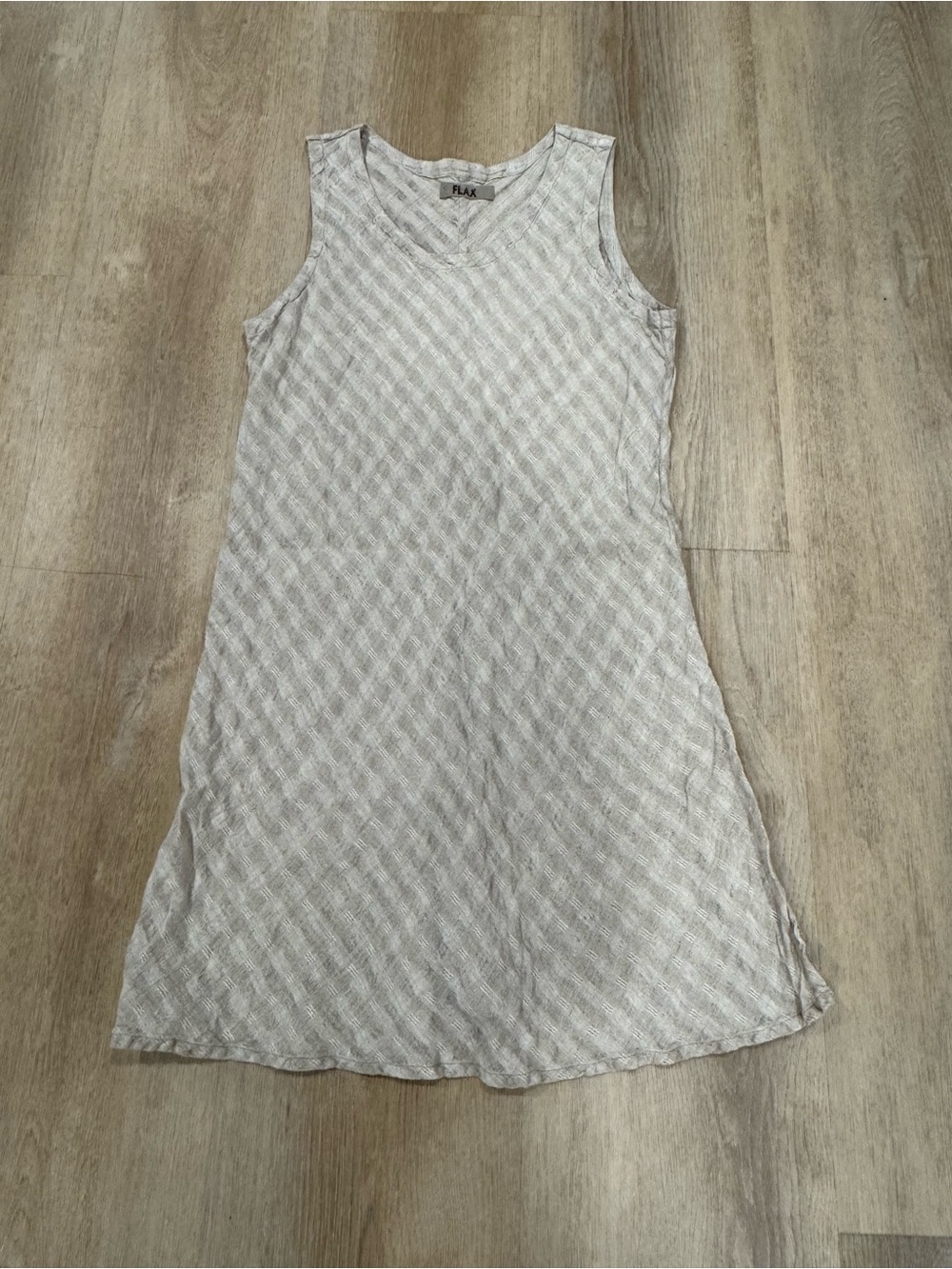FLAX Sleeveless A-Line Linen Midi Dress